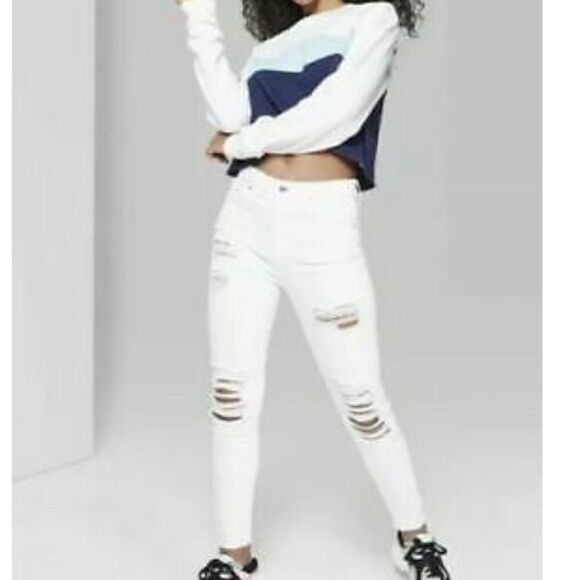 Wild Fable White High Rise Skinny Ankle Jeans size 6 - Picture 1 of 4